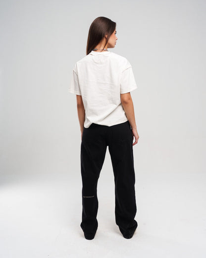 Black regular Denim Pants