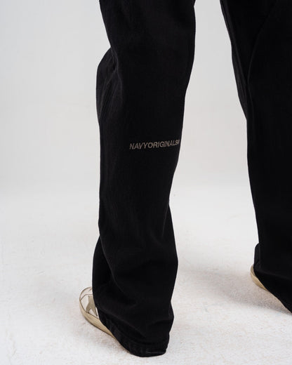 Black regular Denim Pants