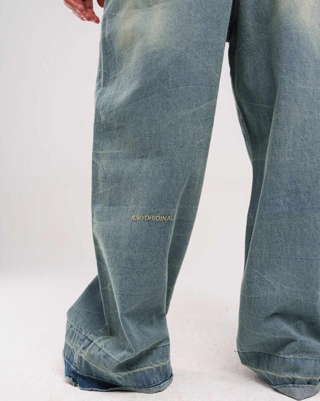 Ziptie Unisex Super Baggy Jeans - Light blue