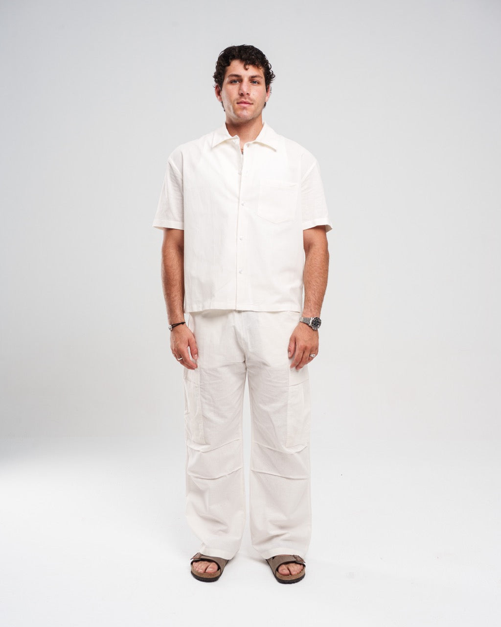 Short-Sleeve Button-Up - Off White