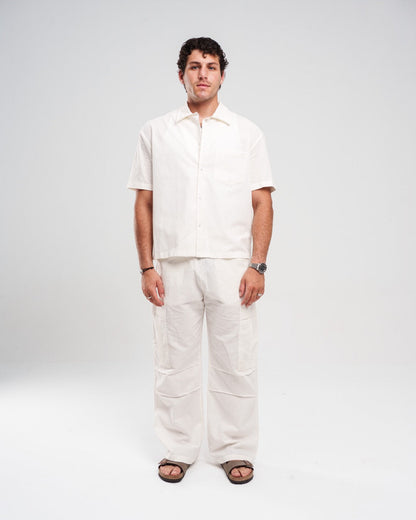 Short-Sleeve Button-Up - Off White
