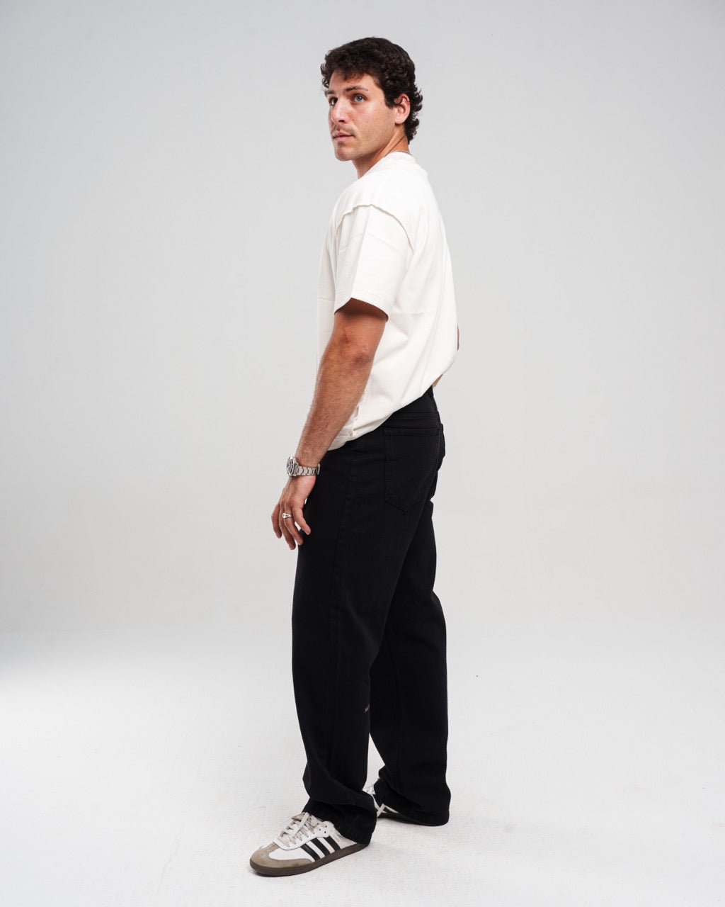 Black regular Denim Pants