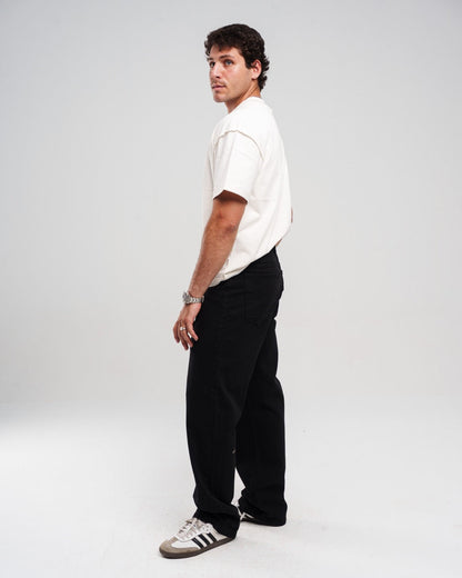 Black regular Denim Pants