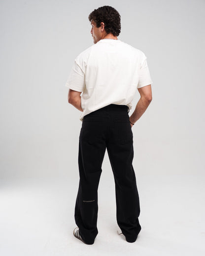 Black regular Denim Pants