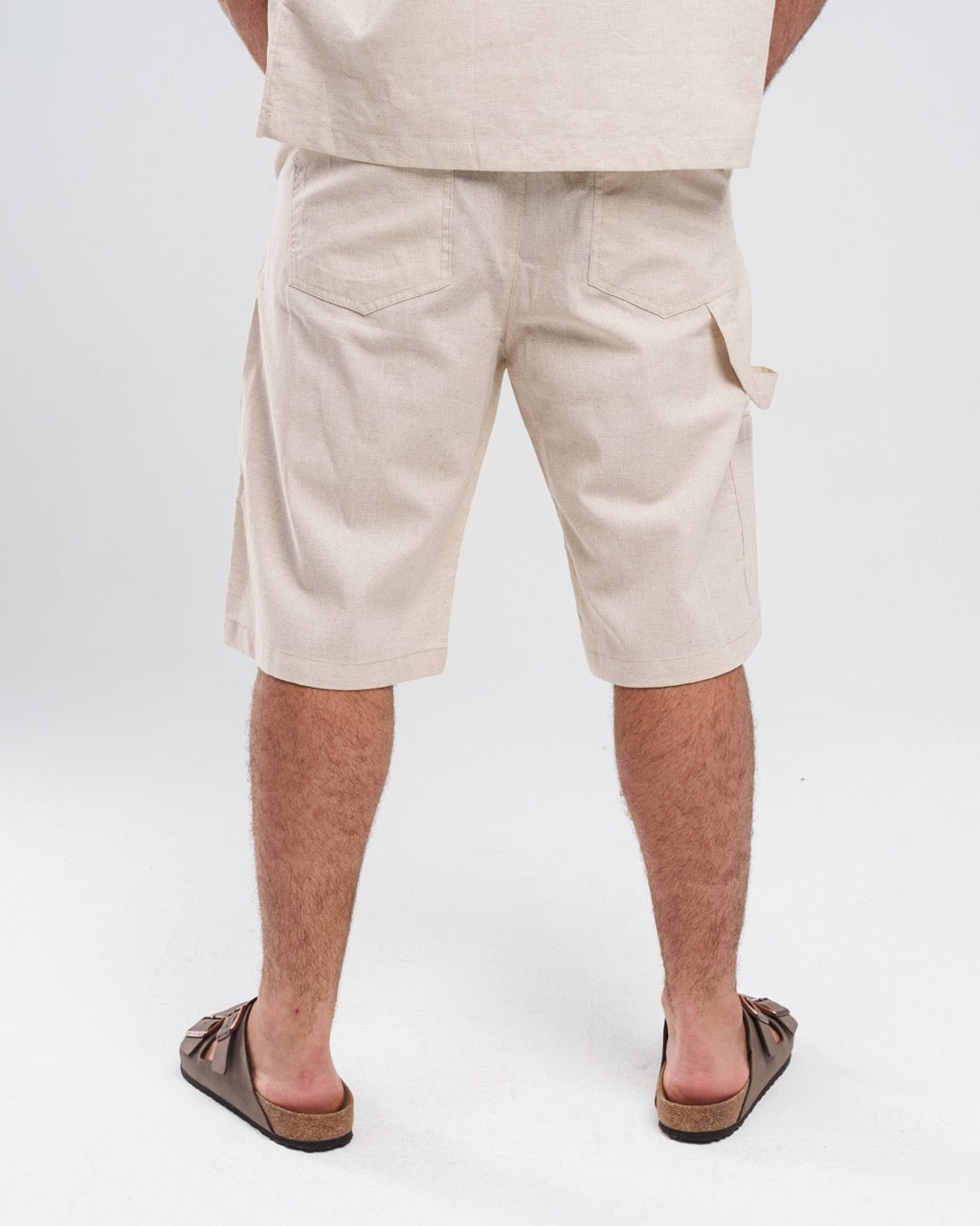 BEIGE LINEN SHORT