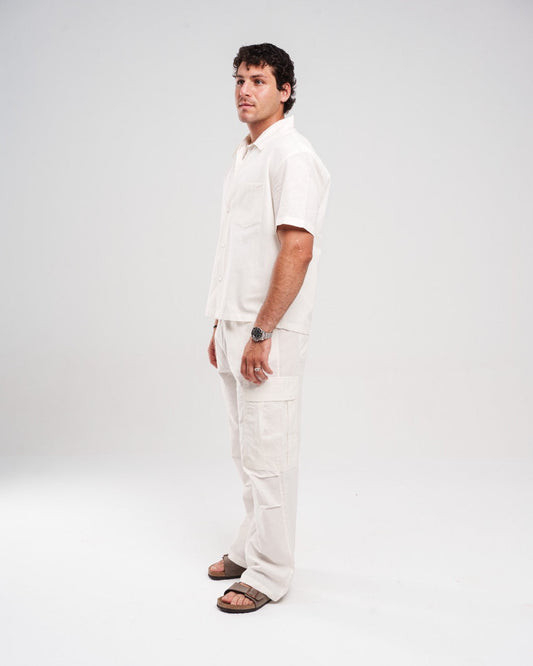 Short-Sleeve Button-Up - Off White
