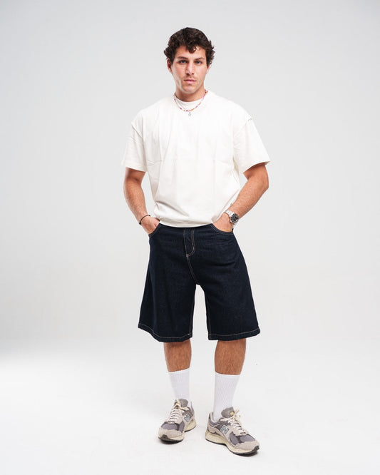 RAW DENIM JORTS