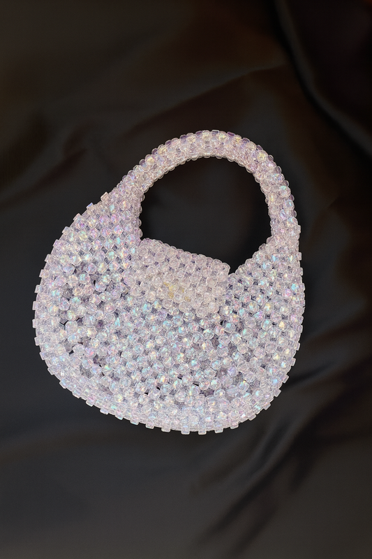 Glass Cristal Loly Bag - White