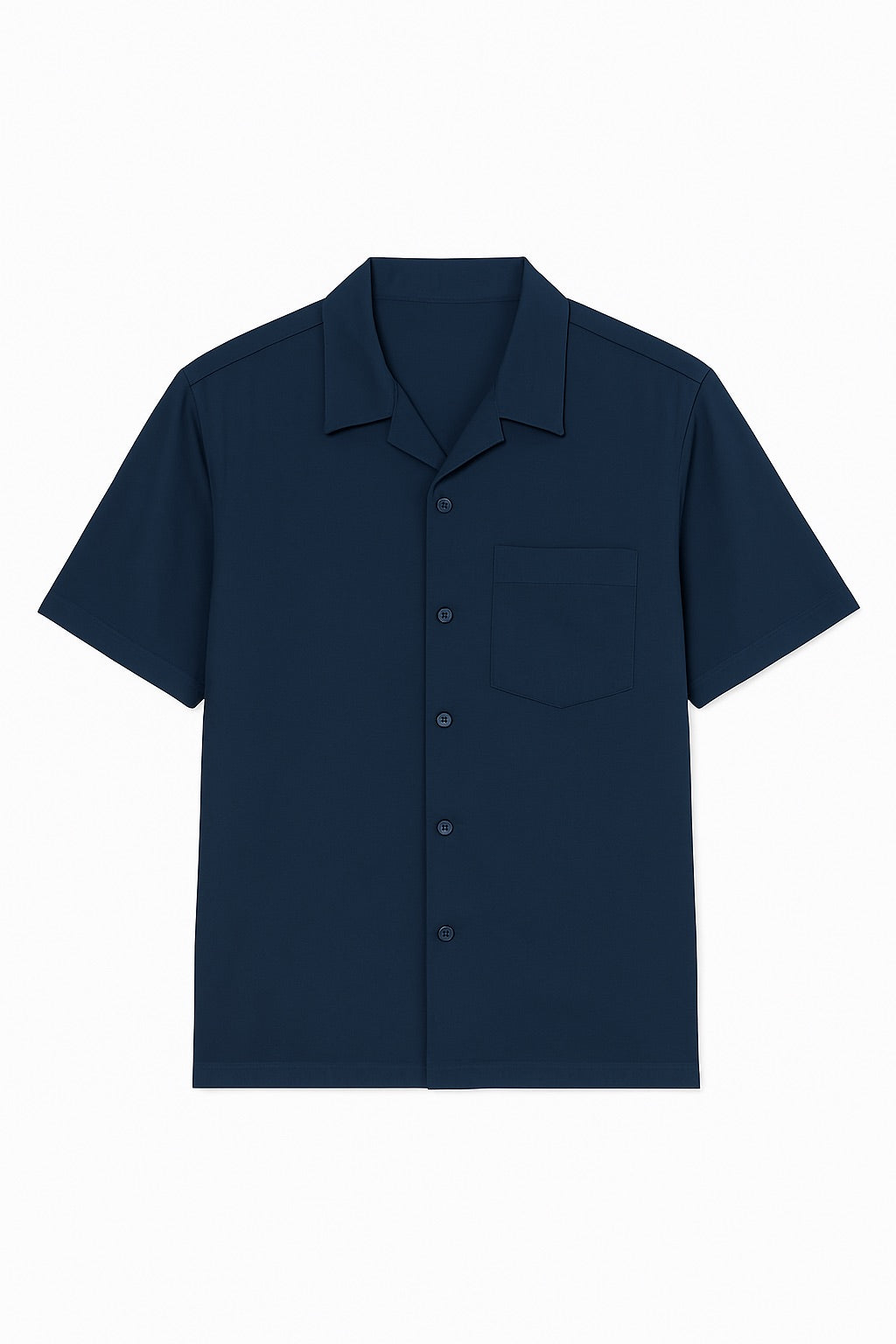 Short-Sleeve Button-Up - Blue