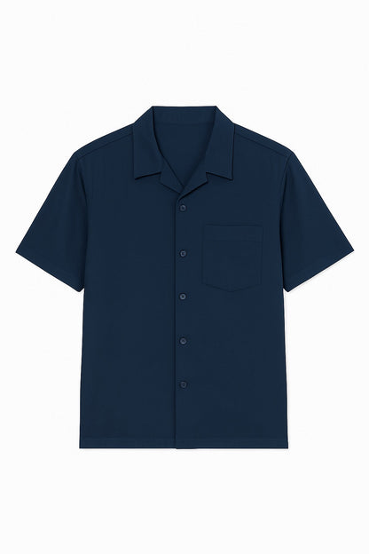 Short-Sleeve Button-Up - Blue