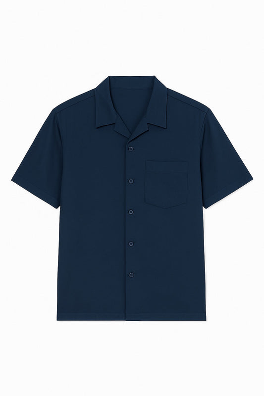 Short-Sleeve Button-Up - Blue
