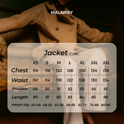 Wool Double-Breasted Jacket – Café
