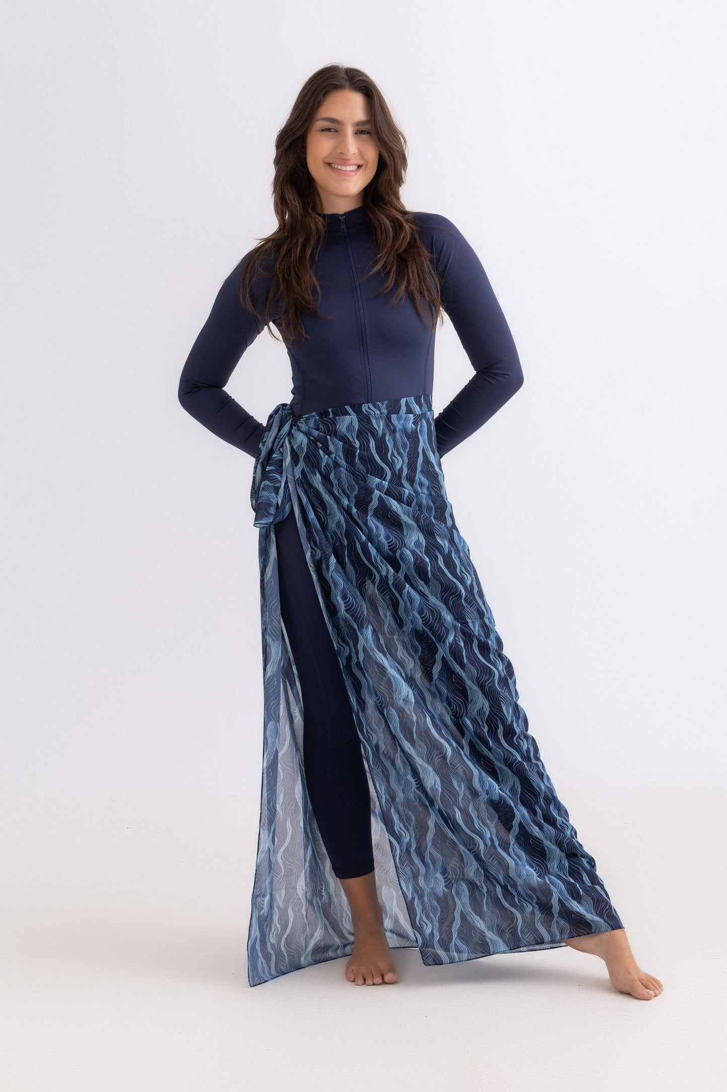 Chiffon Wrap Short Skirt - Multicolor