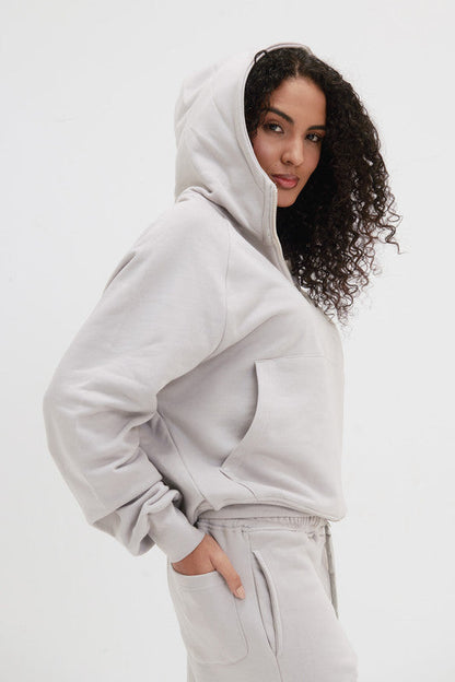 Melton Straight-Leg Sweatpants - Silver