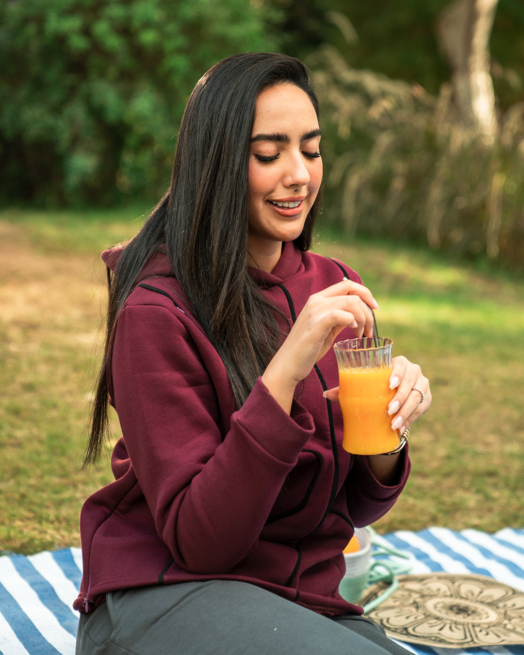 Melton Cotton Hourglass Maternity & Nursing Hoodie