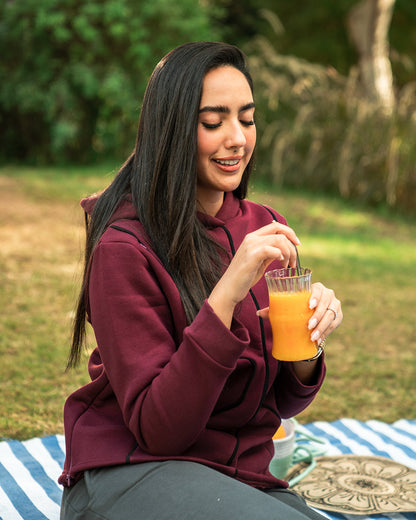 Melton Cotton Hourglass Maternity & Nursing Hoodie