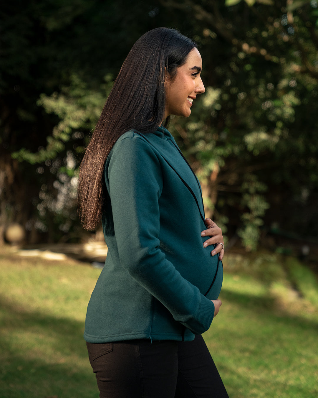 Melton Cotton Hourglass Maternity & Nursing Hoodie