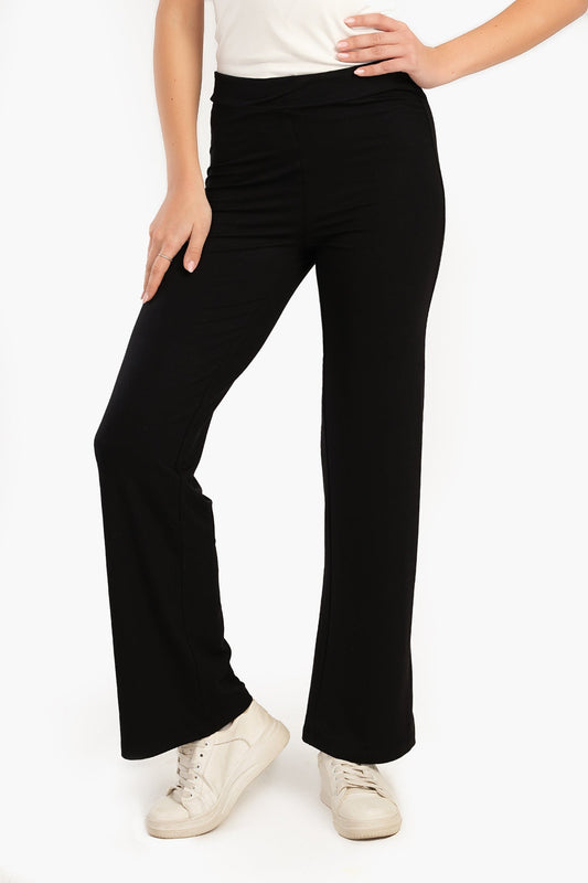 Straight Cut Solid Pants