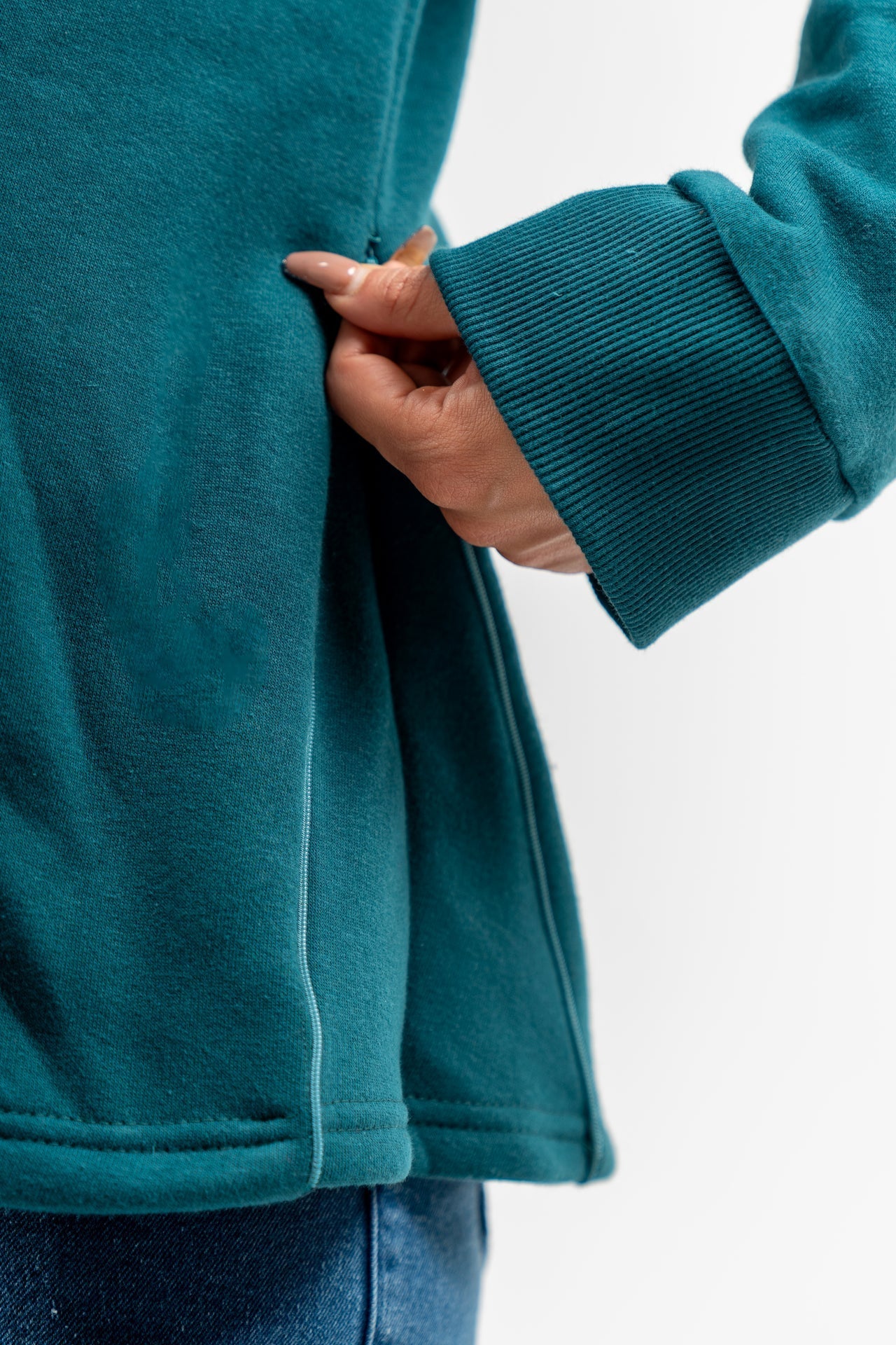 Melton Cotton Hourglass Maternity & Nursing Hoodie