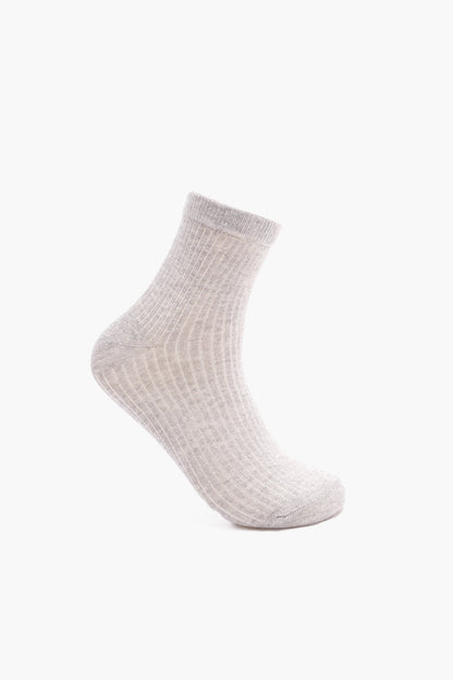Ribbed High Ankle Socks - 5 Pairs