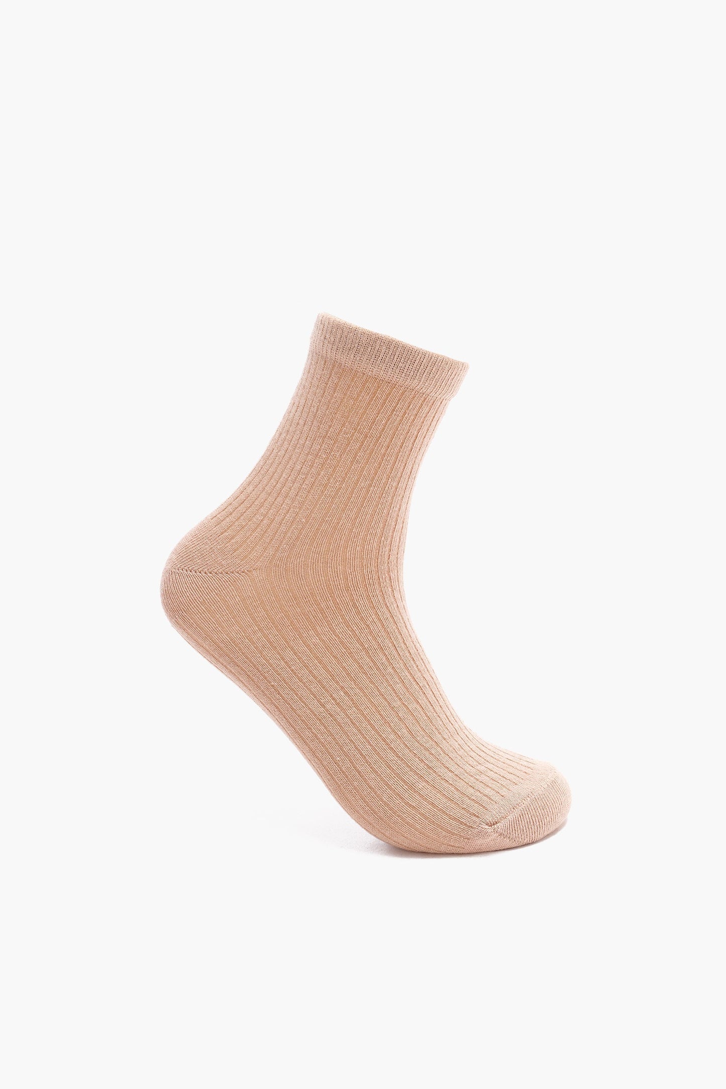 Ribbed High Ankle Socks - 5 Pairs