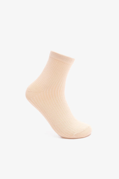 Ribbed High Ankle Socks - 5 Pairs
