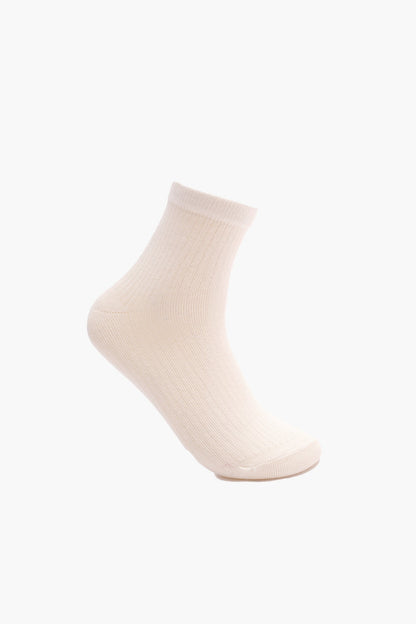 Ribbed High Ankle Socks - 5 Pairs