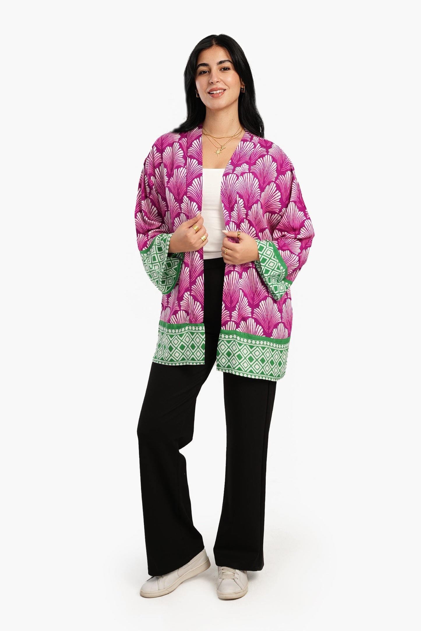 Shell Printed Kimono