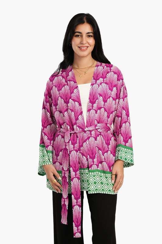 Shell Printed Kimono