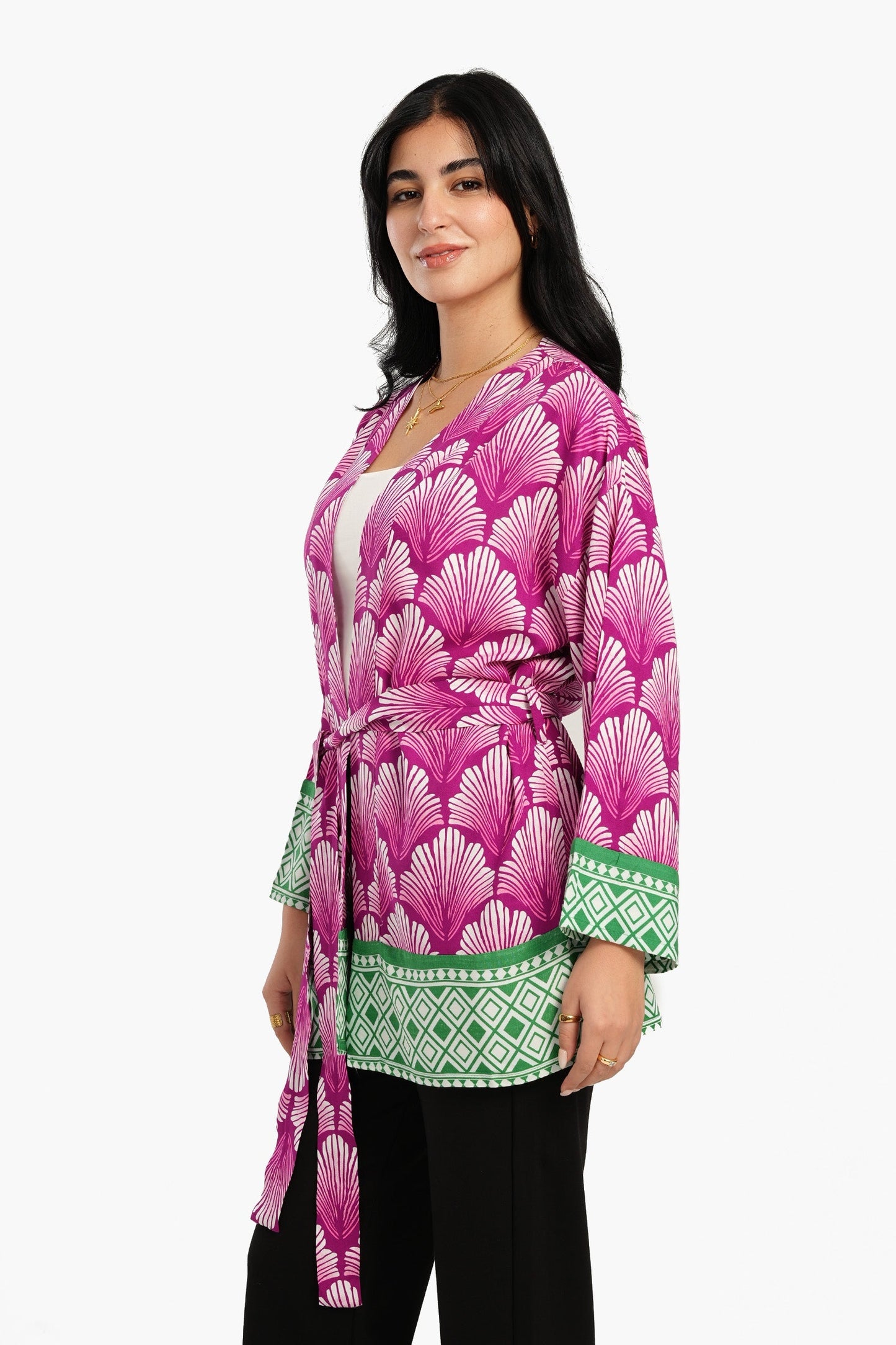 Shell Printed Kimono
