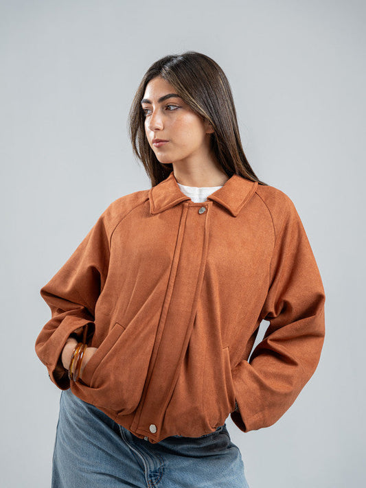 Suede Zip Jacket – Havan