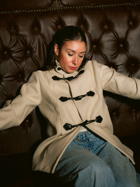 Wool Toggle Jacket – Light Grey