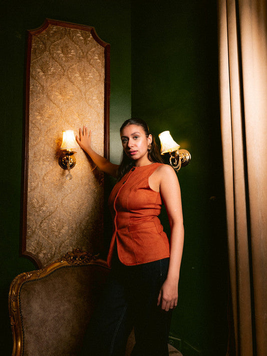 Suede Solid Button Vest – Havan