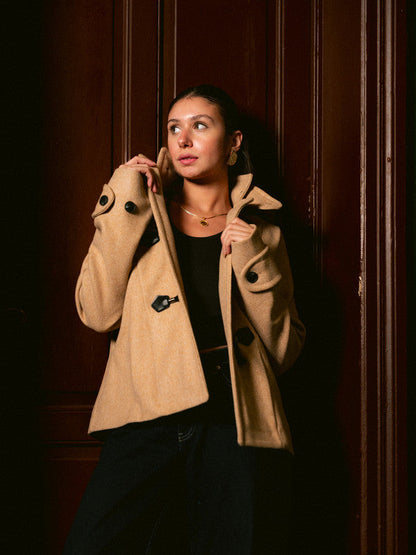 Wool Toggle Jacket – Café