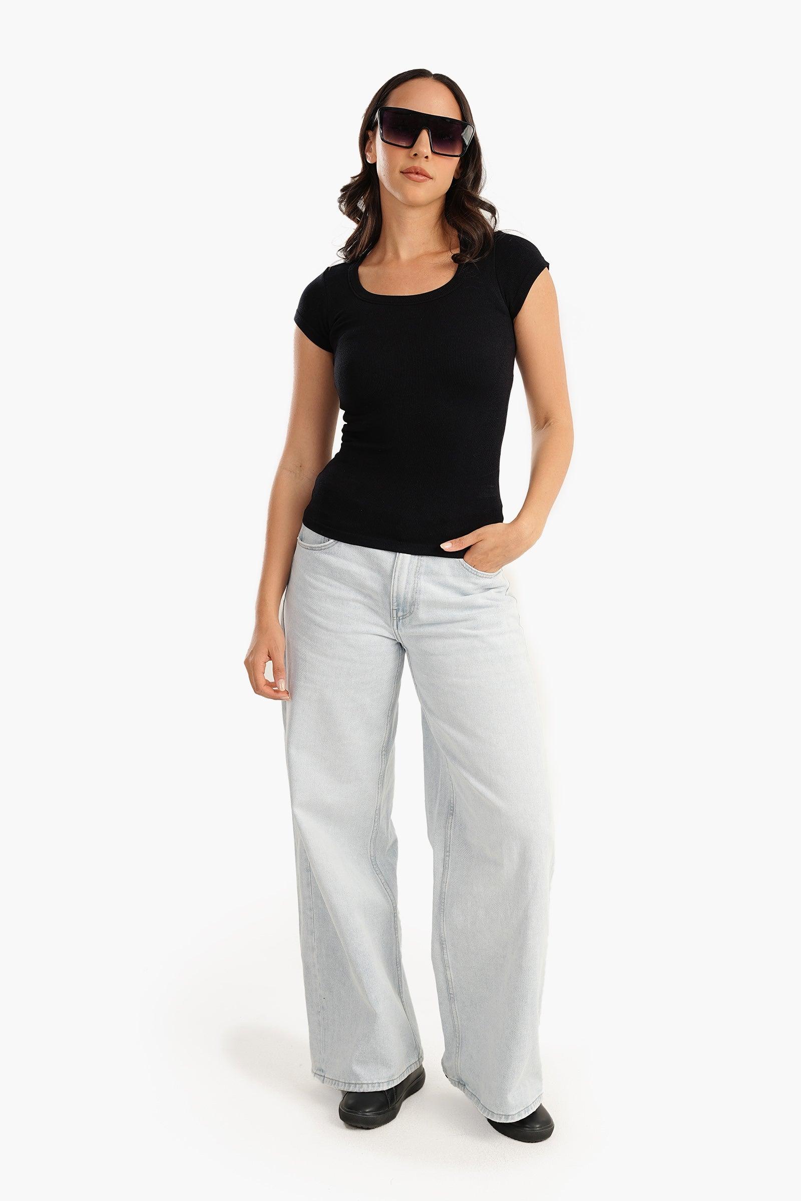 Microfiber Ribbed Top - Carina - ÙƒØ§Ø±ÙŠÙ†Ø§