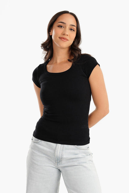 Microfiber Ribbed Top - Carina - ÙƒØ§Ø±ÙŠÙ†Ø§
