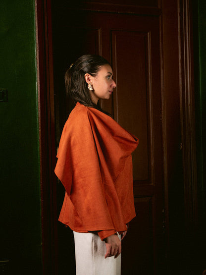 Suede Solid Poncho – Havan