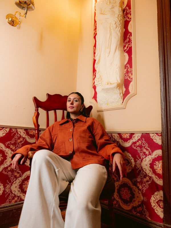 Suede Solid Button Jacket – Havan