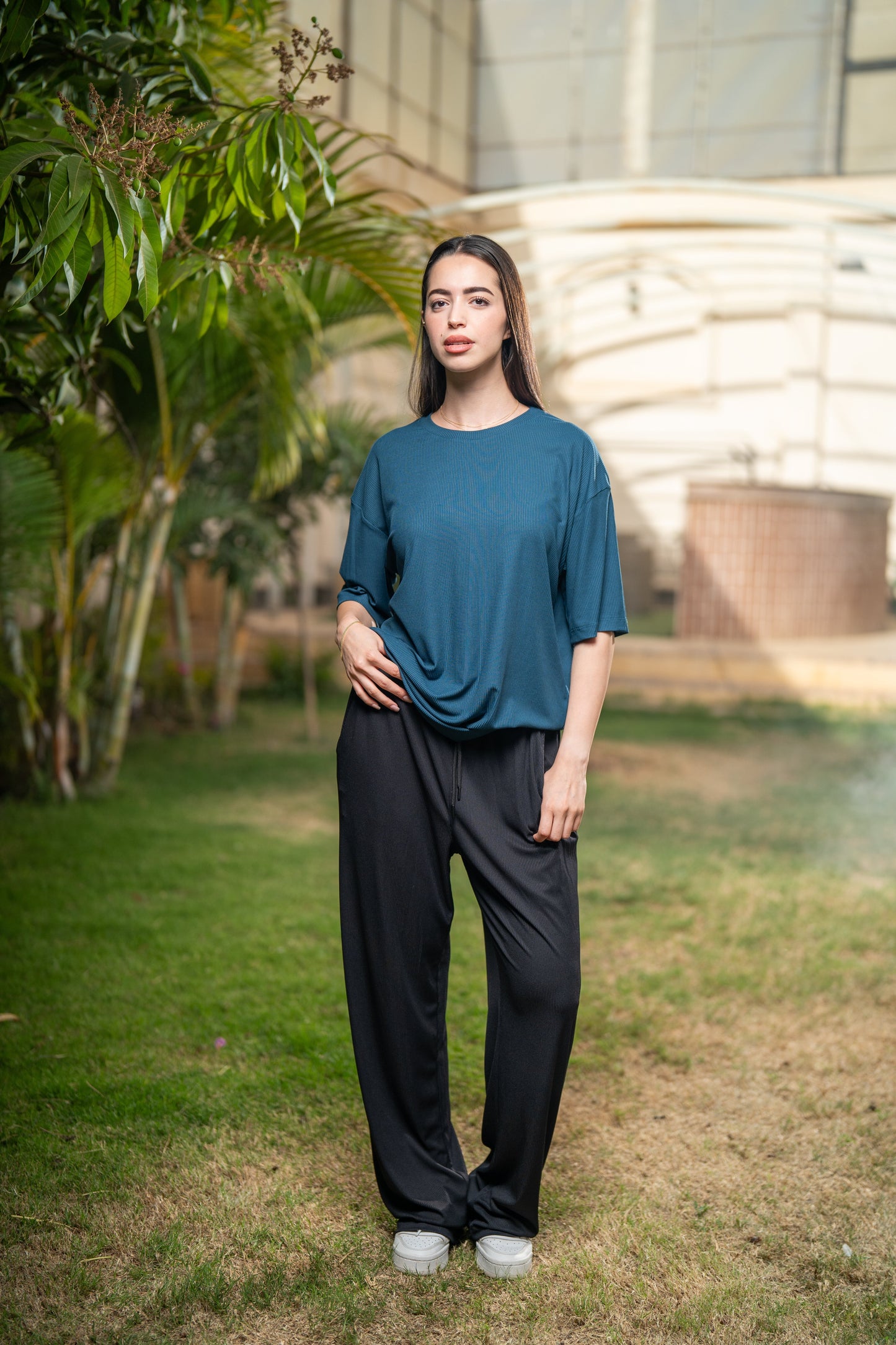 Oversized Pleated T-Shirt