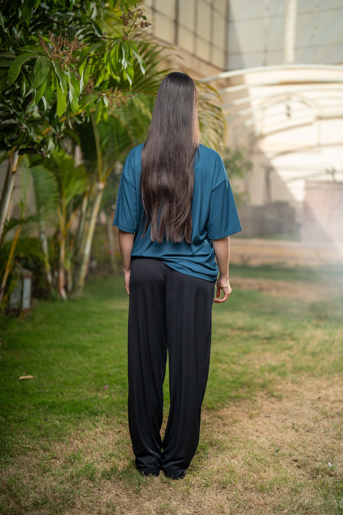 Oversized Pleated T-Shirt