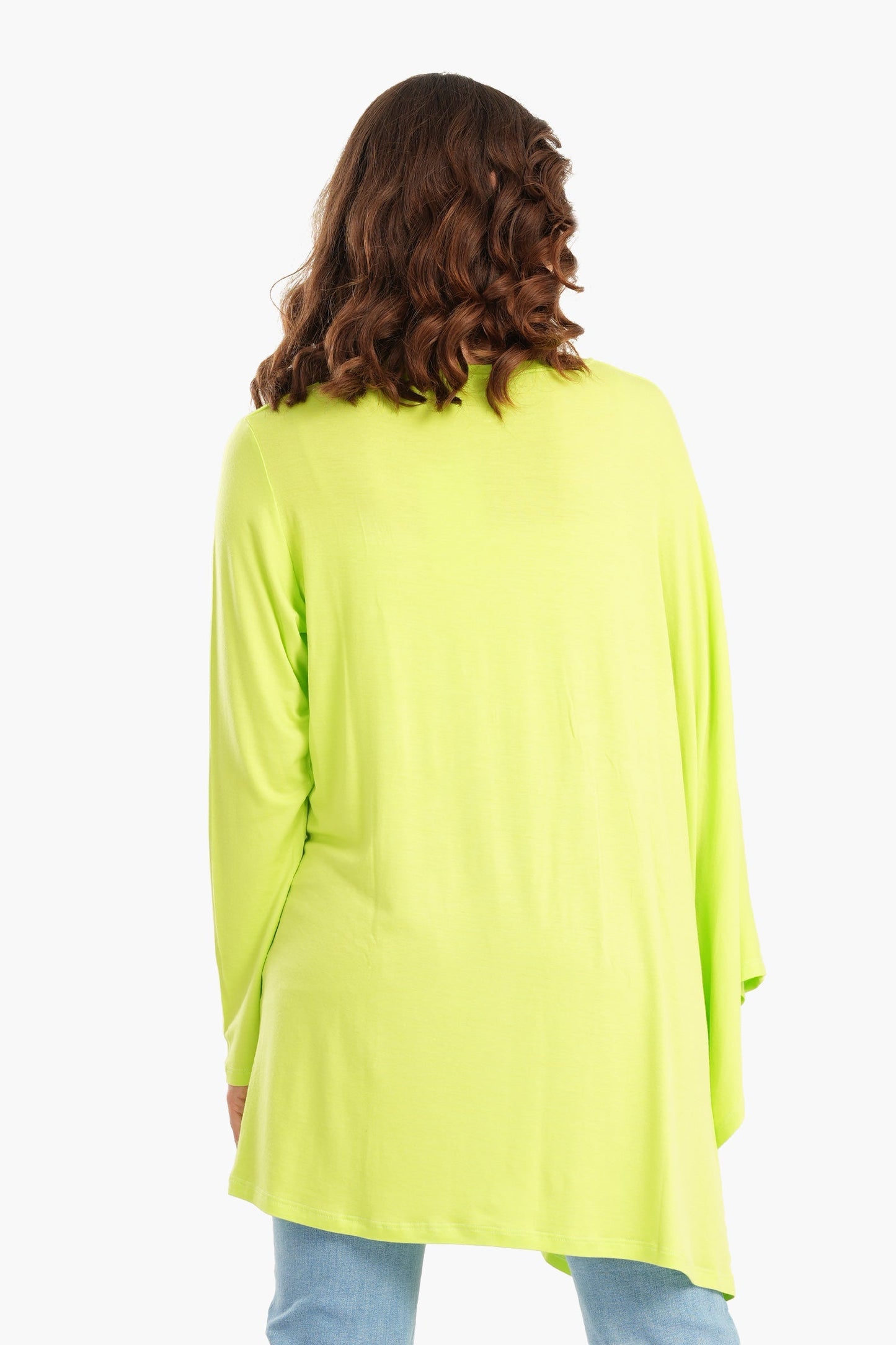 Viscose Plain Blouse with Batwing Sleeve