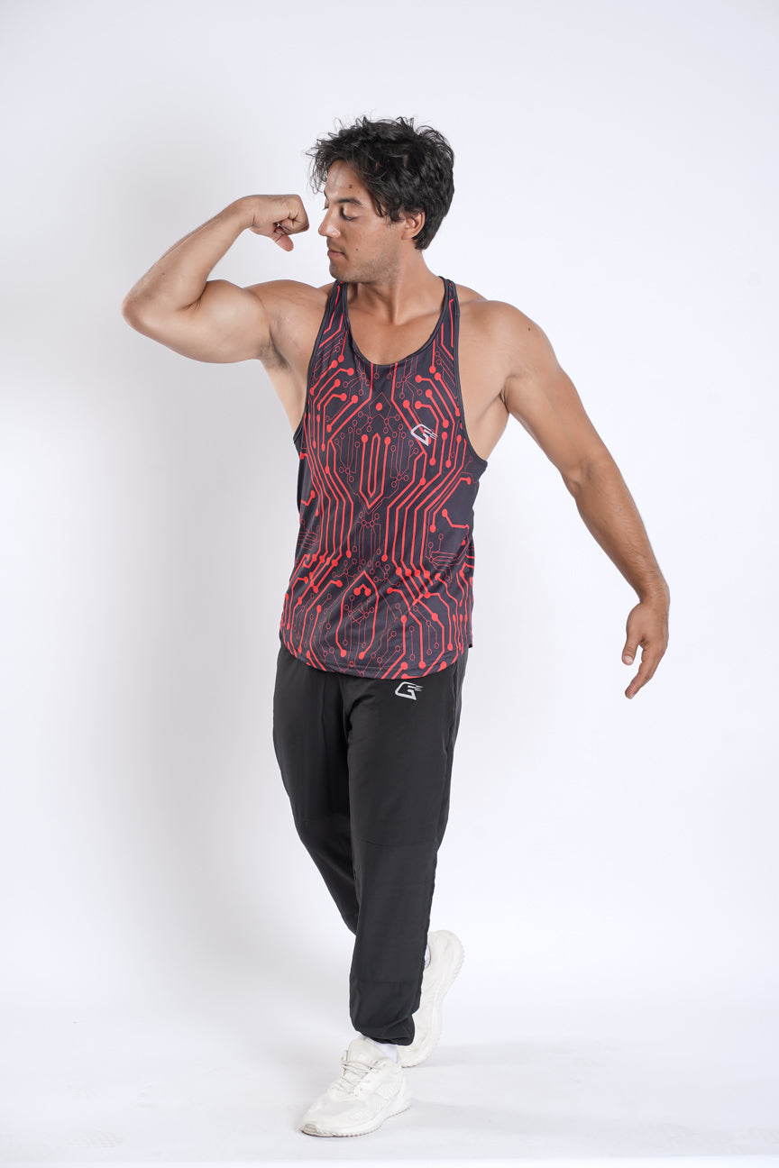 Synthetic Agility Aim Sleeveless T-Shirt - Multicolor