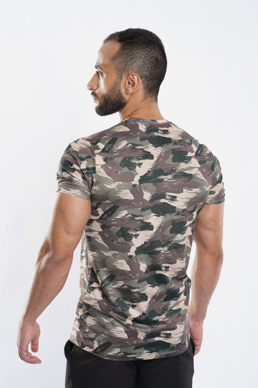 Synthetic Mono Camouflage T-Shirt - Multicolor