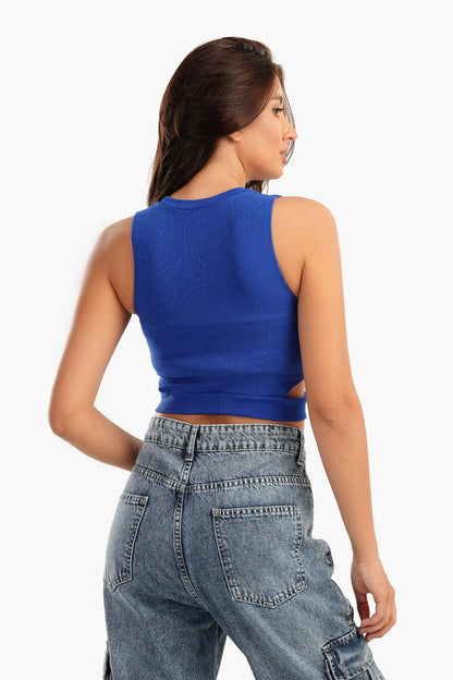 Ribbed Top with Cut Out Sides - Carina - ÙƒØ§Ø±ÙŠÙ†Ø§