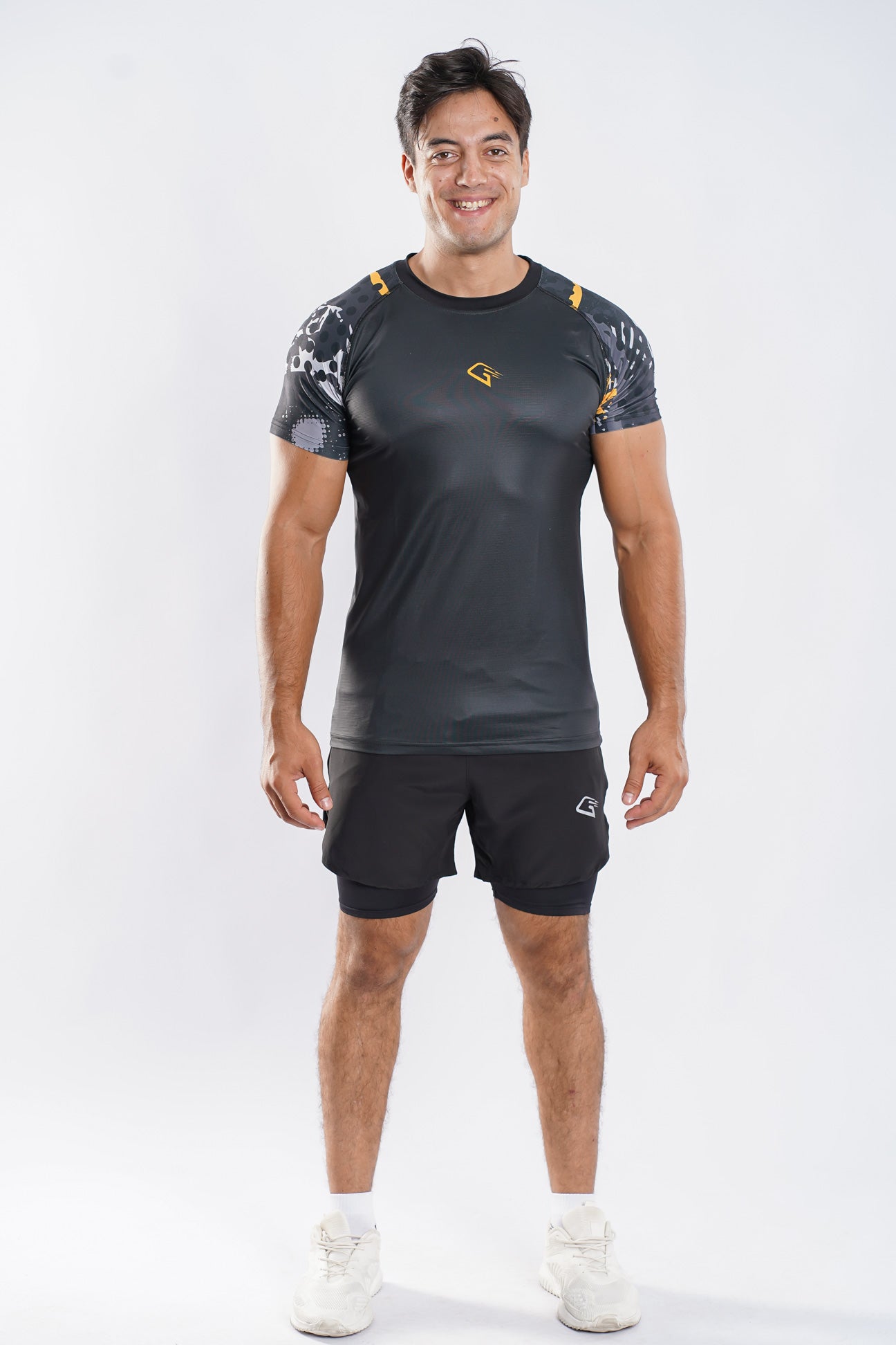 Synthetic Maverick Might Compression T-shirt - Dark Grey