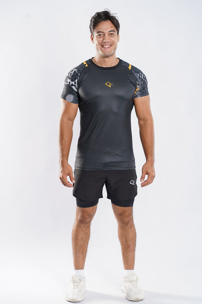 Synthetic Maverick Might Compression T-shirt - Dark Grey