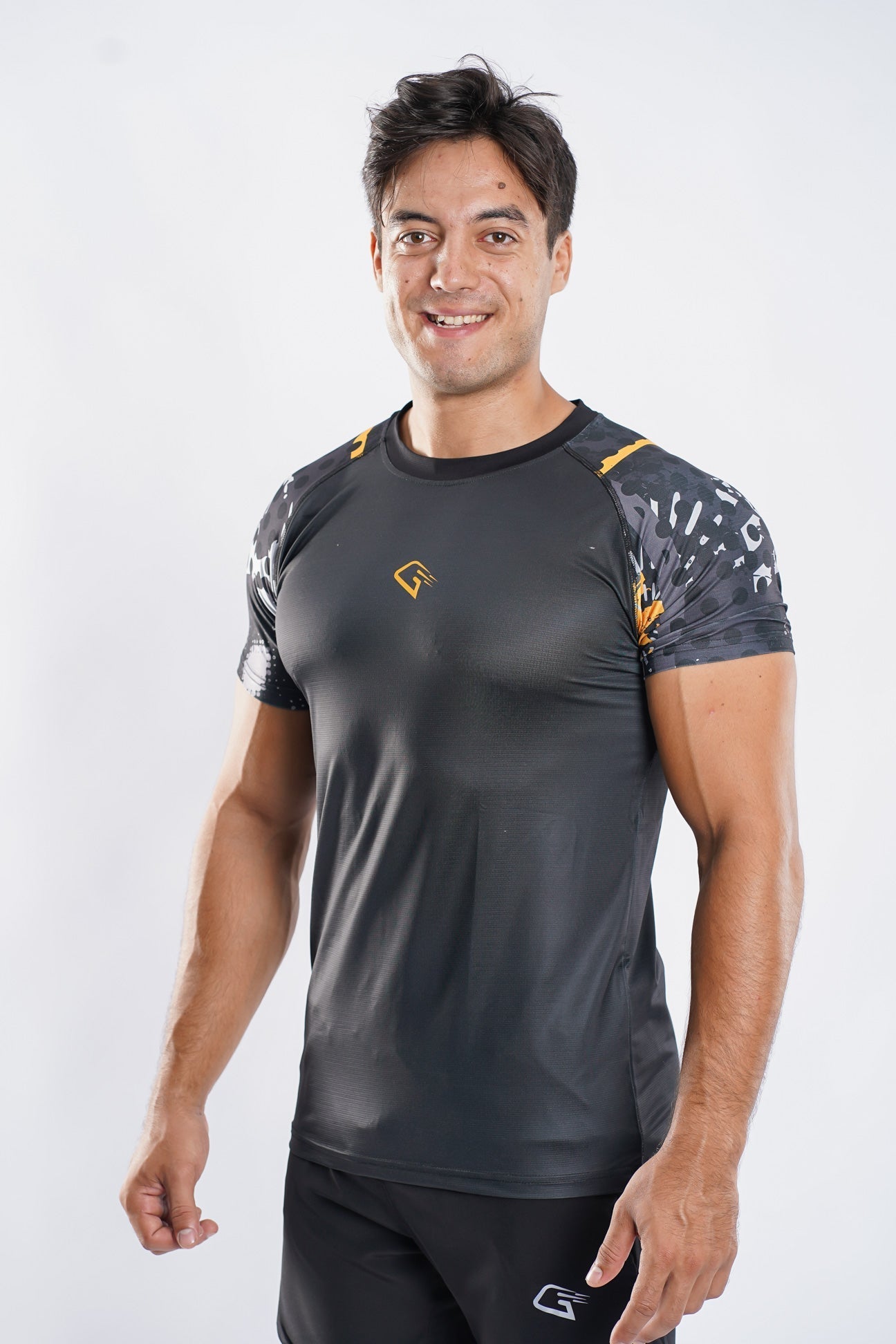 Synthetic Maverick Might Compression T-shirt - Dark Grey