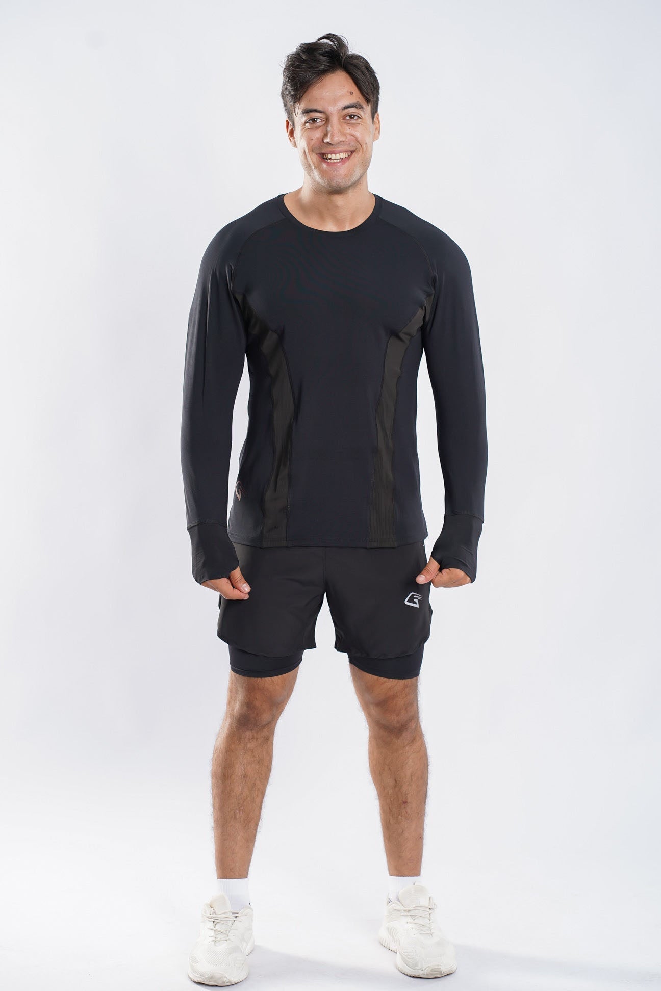 Synthetic Blackout Burst T-Shirt - Black