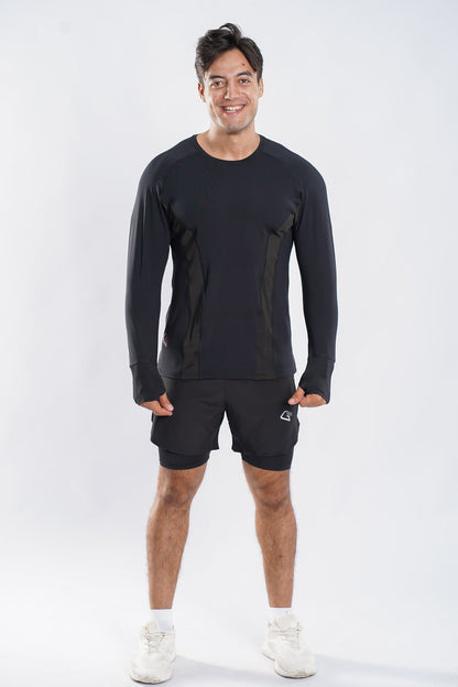 Synthetic Blackout Burst T-Shirt - Black