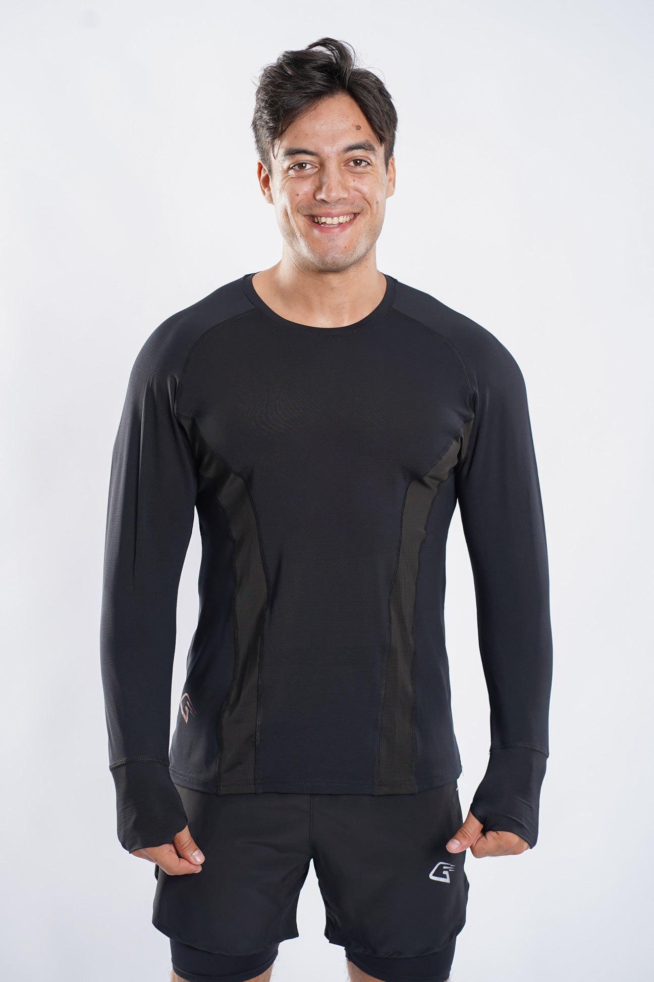 Synthetic Blackout Burst T-Shirt - Black